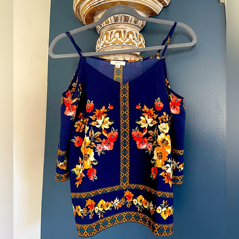MINE Bohemian Cold Shoulder Top